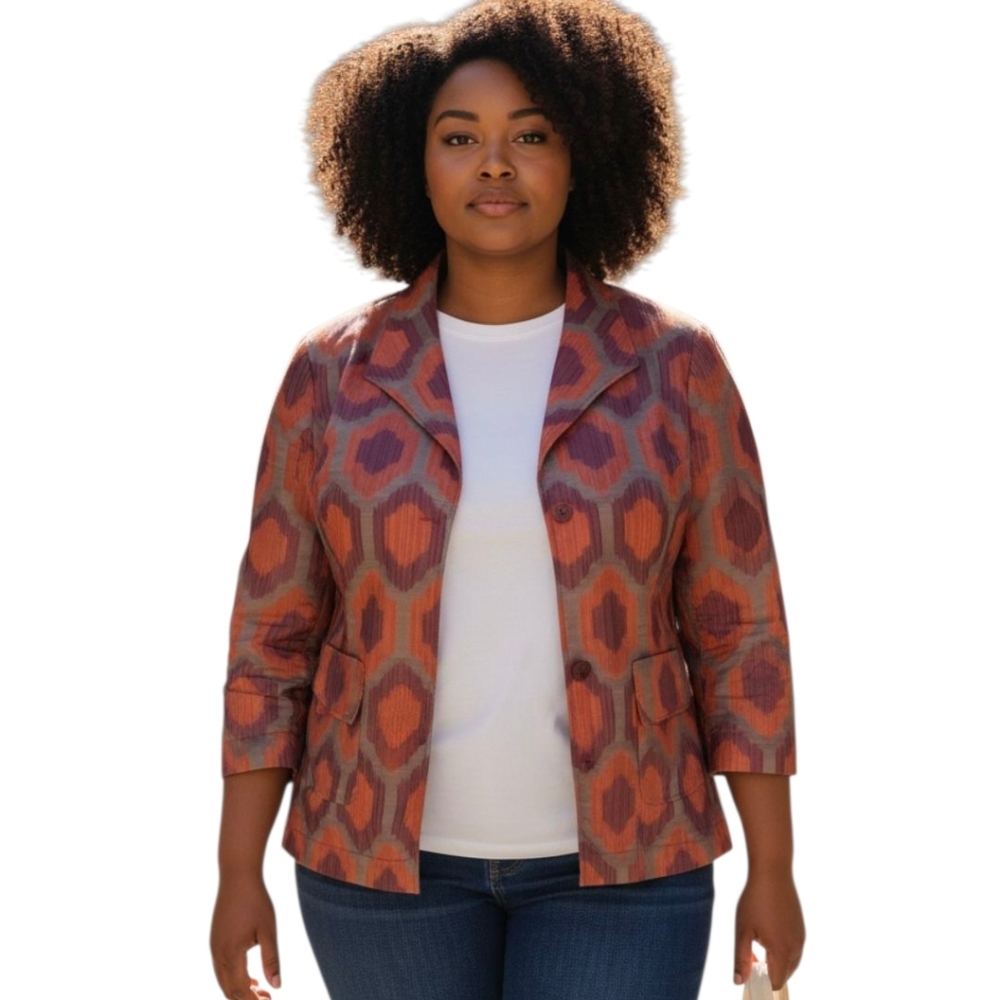 🦜 2/$10 3 Sisters Croped Open Front Jacket. Medium.